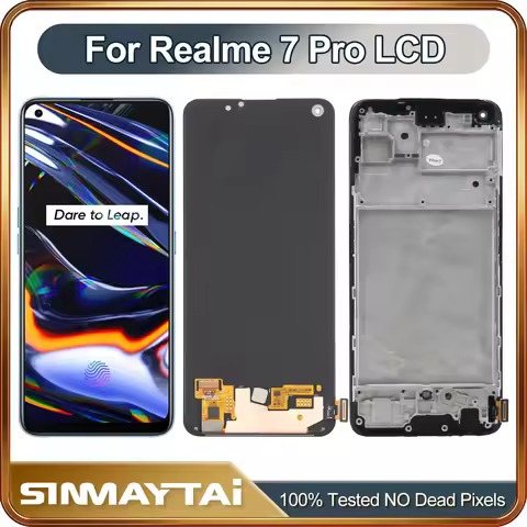 Original For Realme 7 Pro LCD Display RMX2170 Touch Screen Digitizer AMOLED For OPPO Realme 7 Pro LC