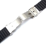 Current Trends.. Rubber Watch Strap Clasp Folding Watch Strap 20mm 22mm 24mm Silicone Rubber Strap