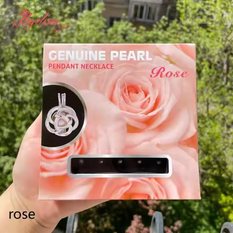 Natural Wish 5 Pearls Pendant Necklace Charm Necklace Gift Box Fashion Women Jewelry Lucky Gift DIY 