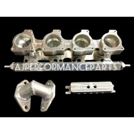 SET COMBO MITSUBISHI 4G13 4G15 SOHC VR VELOCITY RACE PERFORMANCE ITB 4 THROTTLE ADAPTOR KIT