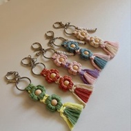 小花編織鑰匙圈包包裝飾