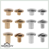SOURCE 10 Pairs Copper Chicago Screws Posts Metal Chicago Screws Leather Binding Screw