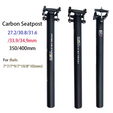 T1000 Folding Bicycle Seat Post 0 Degree 3K Matte Full Carbon Fiber Bike Seatpost 27.2/30.8/31.6/ 33