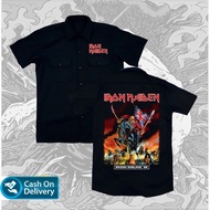 KEMEJA WORKSHIRT original distro IRON MAIDEN METAL band shirt - original distro unisex METAL band sh