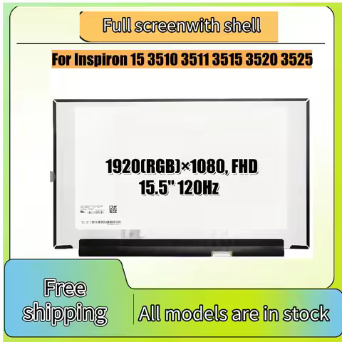 IParts Replacement New Display for Dell Vostro Inspiron 15 3520 3525 3530 3510 3511 3515 15.6 120Hz 