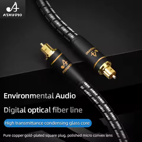 ATAUDIO Digital Optical Audio Cable Toslink SPDIF Coaxial Cable 1m 2m 5m for Amplifiers Blu-ray Xbox