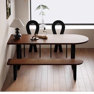 French Reception Medieval Table Household Solid Wood Back Wall Long Table Dining Table Dining Table 