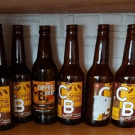 Botol beling antik bekas untuk hiasan kafe -Coffee Beer - botol coklat