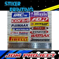 Pirelli irc corsa fdr mizzle dunlop zeneos battlax bridgestone Tire sponsor Sticker michelin maxxis JDM