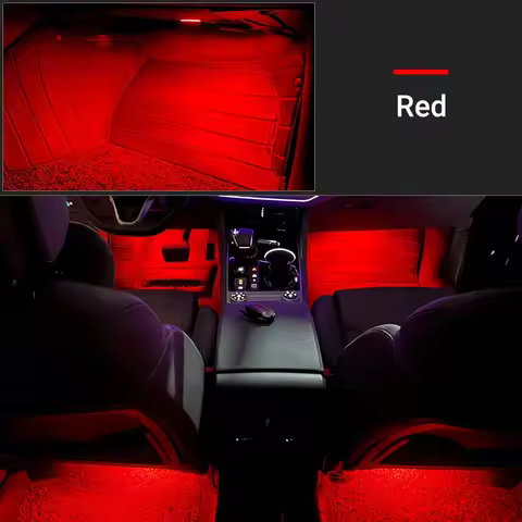 For Audi A7 C7 4G C8 4K 2010-2024 2 pcs Car Footwell Reading Lights Interior Ambient LED Touch Atmos