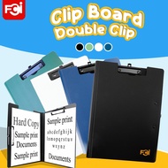 FCI Clip Board A4/FC Double Foldable Clipboard Design For Organizer School Supplies 31.5x23 35x23 cm