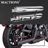 Z Chrome Motorcycle Exhaust Pipe With Heat Shield For Harley Sportster 883 1200 XL 72 48 Iron Model 