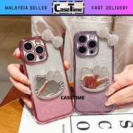 Honor X6 X6b X7b X7c X7d X8 X8b X8c X9 X9a X9b X9c Smart X9D fon sarung cermin ribbon kitty mirror g