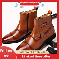 Winter Ankle Leather Boots Men Britain Retro Chelsea Boots