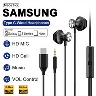 หูฟัง Type-C เข้ากันได้กับ Samsung Galaxy S24 S23 S22 Ultra หูฟังแบบมีสาย USB C A54 A53 A53 Note 20 