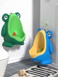 綠色男嬰孩学步便器尿壺,掛壁尿盆,兒童站立馬桶