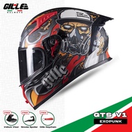 Gille Helmet 135 GTS V1 EXOPUNK Motorcycle Helmets Full Face Dual Visor Free Iridium Lens