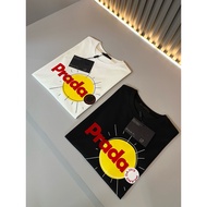 T-Shirt Lelaki dan Wanita Prada/Prada, T-Shirt Bercetak, T-Shirt Mewah, T-Shirt Lengan Pendek, T-Shi