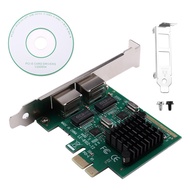 Pcie 2x RJ45 Port 10/100/1000Mbps PCI-E X1 Network Card 1G NIC PCI-E Lan Gigabit Ethernet Server Ada