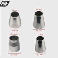 Stainless Steel Exhaust Adapter 2inch to 2.5inch Universal Exhaust Pipe Adapter Connector Reducer Tu