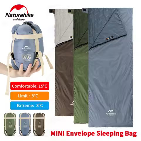 Naturehike LW180 Camping Sleeping Bag Ultralight Spring Summer Cotton Sleeping Bag for Single Couple