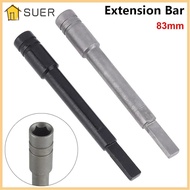 SUER 1Pcs Extension Bar, with Round Handle Steel Extension Rod,  1/4" Hex 83mm Bit Adapter Hardware 