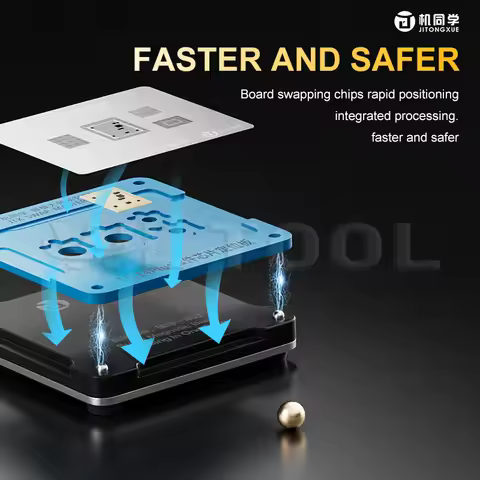 JTX SWAP MASTER Magnetic Reballing Stencil Kit for iPhone 8-16 Pro Max Repair Platform with Magnetic