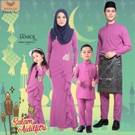 NOELLE Baju Raya Family Sedondon 2024 Baju Kurung Ibu Anak Baju Melayu Ayah Anak Baby JANICE PRO - P