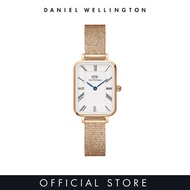 [2 years warranty] Daniel Wellington Quadro Roman numerals 20x26mm White Dial Rose gold / Silver - F