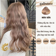 Thuốc nhuộm tóc màu NÂU SỮA không cần thuốc tẩy tóc Galistore