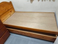 實木單人床架連床頭板