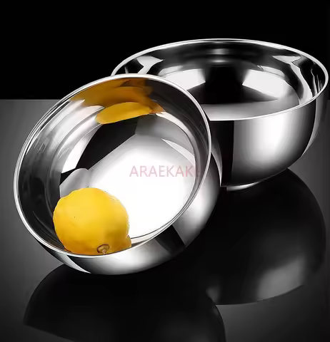 430ml/650ml 316 stainless steel rice bowl, household thickened double-layer insulated children's sou