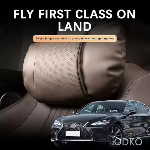 Car Headrest Soft Leather Neck Support Car Neck Pillow Travel Rest Pillows For Lexus LS 400 LS430 LS