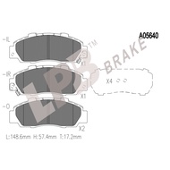 LPB Brake Pad FRonT NA05640 Honda Accord 6th Gen S84/CG 2.0 99'-03',CRV I 1st Gen RD1/RD3 2.0 97'-01