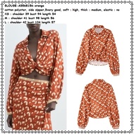 AB568156 Baju Atasan Summer Blouse Kemeja Panjang Orange Wanita Korea