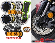 HONDA ADV350 GTRS ชุดจานดิสหน้า 300mm ใบหยัก ใบกลม หนา 4.5 MM พร้อมขาจับปั้มเดิม ADV 350