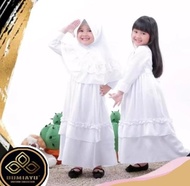 Baju Gamis Putih Anak Perempuan Bahan Dobby Baju Muslim Anak Perempuan