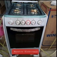 READY STOK kompor win gas 4 tungku plus oven W5060 TERBAIK