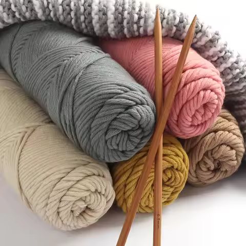 1Pc Lover's Cotton Yarn 8-Strand Yarn Crochet Knitting Sweater Scarf Hat Yarn DIY Blanket Yarn Mediu