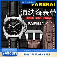 Panerai leather strap 24mm, PAM441 replacement band, genuine alligator watch strap, luxury Panerai a