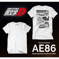 Takumi Fujiwara AE86 Manga Style T-shirt