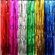 Curtain Tassel Curtain Backdrop Curtain Slinger Foil Banner Metallic Fringe