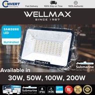 6.6 Mid Year Sales WELLMAX Submarine Samsung LED Floodlight IP66 Brightness Floodlight 30W 50W 100W 