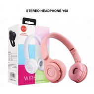 Headphone Macaron Wireless Y08 /Stn 36 Bluetooth Headphone Macaron Y-08