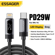 Essager 29W Type C To Lightning C-L Cable Digital Display Fast Charging For iPhone 14 13 12 11 Pro M
