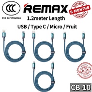New Arrival Remax CB-10 USB Micro Type-C Fruit Cable CB10 Kabel 120cm 1.2m Length Fast Charging Cabl