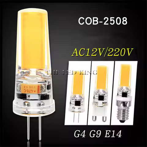 LED G4 G9 Lamp Bulb AC/DC Dimming 12V 220V 3W 6W COB SMD LED Lighting Lights replace Halogen Spotlig