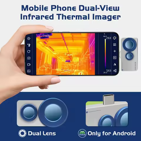 For Android Phone Thermal Imaging Camera, 256x192 IR Resolution & 640x480 Visible Camera, 25Hz Temp 