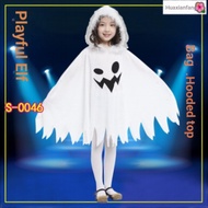 Halloween White Ghost Clothes Ghost Cloak cos Costume Christmas Masquerade Performance Costume Elf C