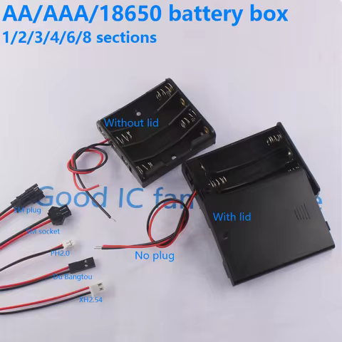 Number 5 Battery Box 2/3/4 Number 5 Battery Stand with Cover/Without Cover with Plug XH2.54 SM2.54 P